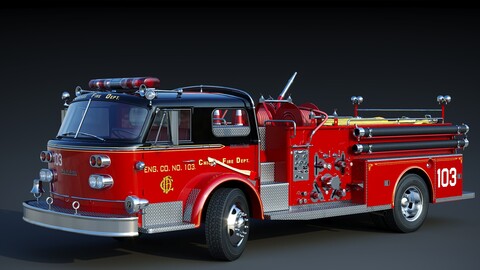 Fire truck American La France 900 Chicago Fire Dep