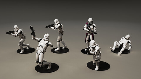 Star Wars 3d printable Legion Clone Trooper Pack 3