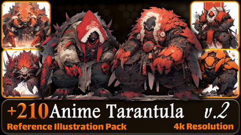 210 Anime Tarantula (Full Body) Reference Pack | 4K | v.2