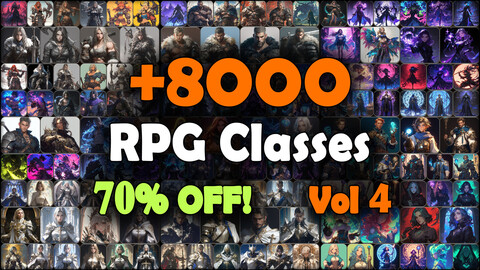 8000 RPG Classes Reference Pack | SUPER MEGA Bundle | 4K | v.4