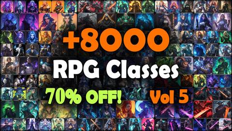 8000 RPG Classes Reference Pack | SUPER MEGA Bundle | 4K | v.5