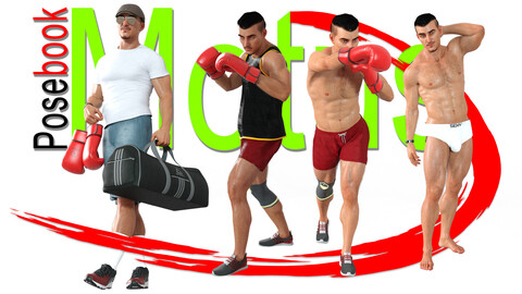 Motus Posebook: Dynamic Boxing Poses with 207 Images and Photoshop/Affinity Photo Files