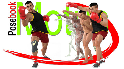 Motus Posebook: Dynamic Boxing Poses with 642 Images and Photoshop/Affinity Photo Files