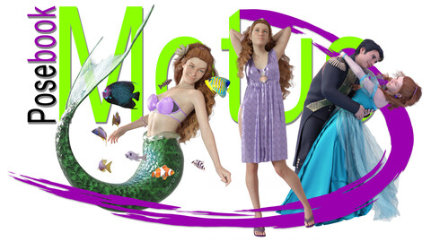 Motus Posebook: Dynamic Mermaid Poses with 2.699 Images and Photoshop/Affinity Photo Files