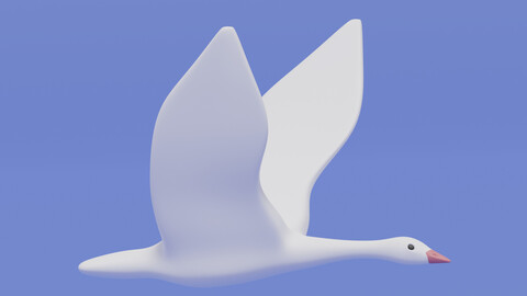 Cartoon Wild Goose 3D model