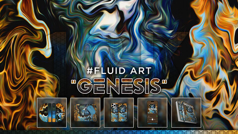 FLUID ART: "Genesis" | Abstract Background