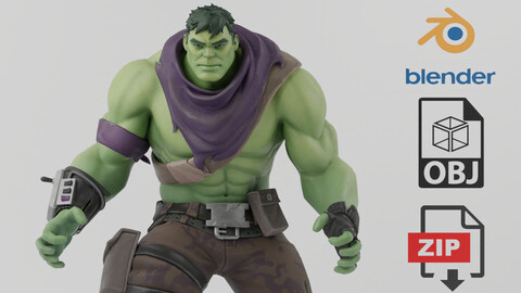 Hulk Lowpoly RIgged