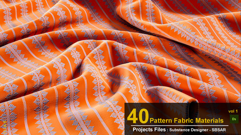 40 Fabric Materials in Substance Designer -vol 1 ( SBSAR) Texture 4k