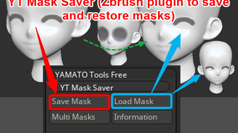 YT Mask Saver (Zbrush plugin to save and restore masks)