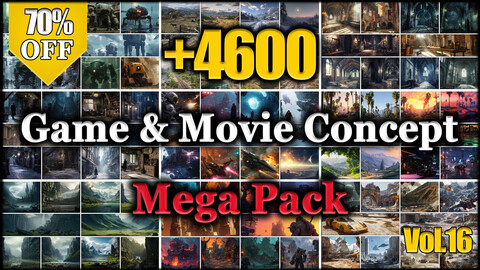 +4600 Game & Movie Environment Concept Reference Image Pack - MEGA PACK v.16