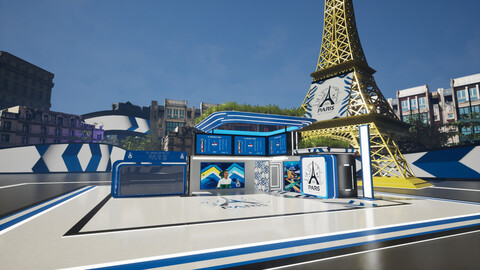 Unreal Engine Paris Olympics Virtual Studio (Aximmetry Version Available)