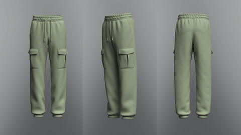 Male Cargo Pants_3d Model