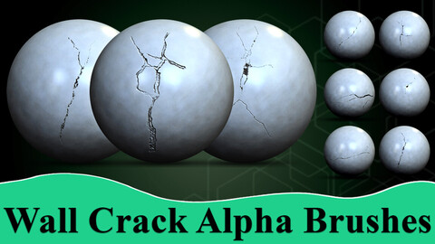 Wall Crack Alpha Brushes