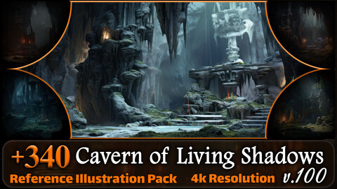 340 Cavern of Living Shadows Reference Pack | 4K | v.100