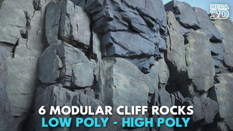 6 Modular Cliff Rocks - 240804