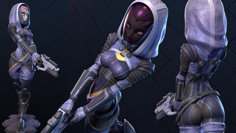 Tali Zorah, 3D Print STL, Render Images/Videos, Marmoset Viewer Files