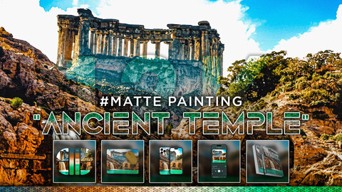 MATTE PAINTING: "Ancient Temple" 12K Digital Art