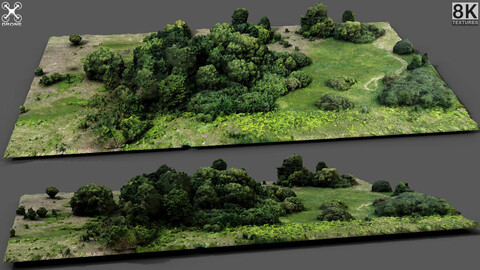 lowpoly trees terrain area pt2 drone photogrammetry