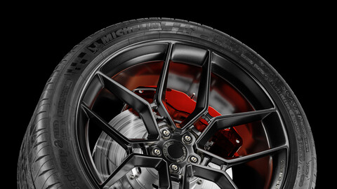 MICHELIN PILOT SPORT CUP 2 RedShift Scene (Tires together with disc and brake system)