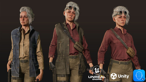 Adventure Character Sarah (from Pack 2) - Game-Ready 3D character for Unreal, Unity