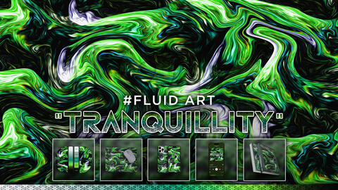 FLUID ART: "Tranquility" 12K Abstract Fluid Background