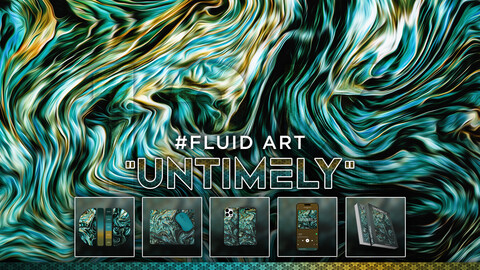 FLUID ART: "Untimely" 12K Abstract Fluid Background