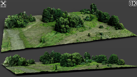 lowpoly trees terrain area pt4 drone photogrammetry