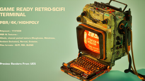 Game ready Retro Scifi Terminal