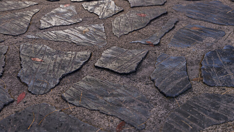 PBR - BLUISH FLAGSTONES REPLICA - 4K MATERIAL + SBS GRAPH