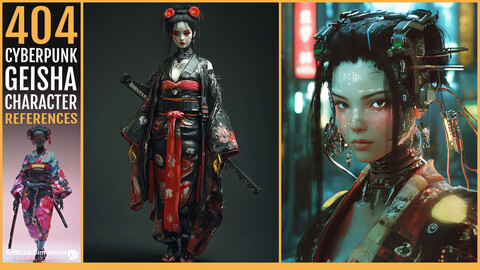 404 CYBERPUNK GEISHA CHARACTER.