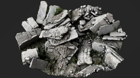 destroyed house ruins debris part3 photogrammetry