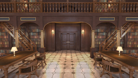 Bluson University Library 3D Model