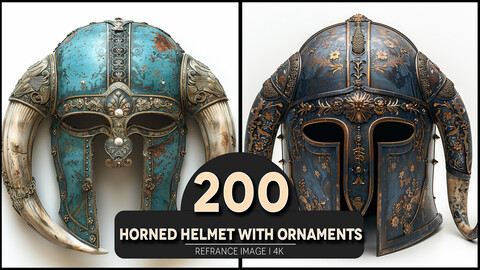 Horned Helmet with Ornaments 4K Reference/Concept Images