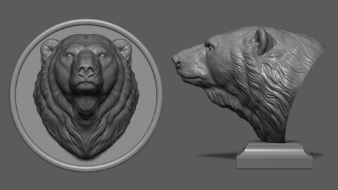 Polar bear bust