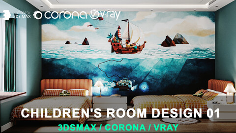 Children's room design 01 for 3DsMax