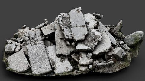 destroyed house ruins debris part4 photogrammetry