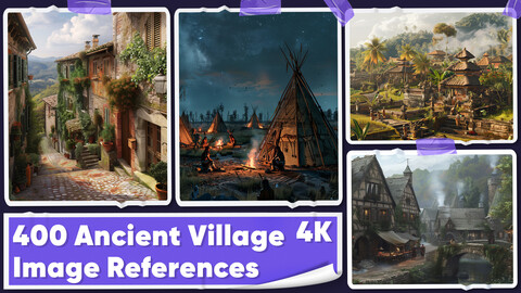 +400 Ancient Village Image References - Vol 01