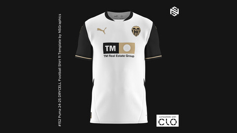 Puma 24-25 DRYCELL Football Shirt 11 Template for CLO 3D & Marvelous Designer