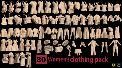 80 Women's clothing pack-85% off + Zprj +Obj + Fbx