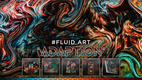 FLUID ART: "Adaption" 12K Abstract Fluid Background