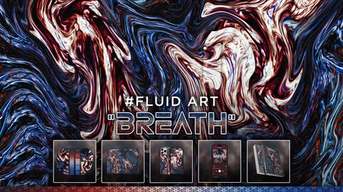 FLUID ART: "Breath" 12K Abstract Fluid Background