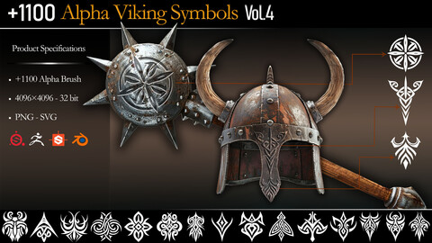 +1100 Alpha Viking Symbols (MEGA PACK) - Vol.4