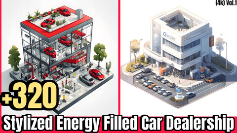 +360 Energy Filled car Dealership Concept (4k)