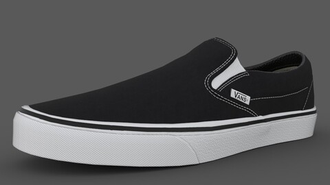 VANS182 Slip On Black Low-poly