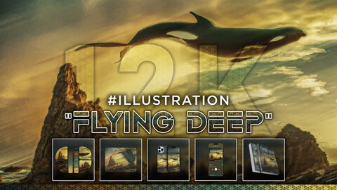 ILLUSTRATION: "Flying Deep" 12K Digital Art