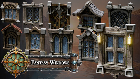 Blender 20 Massive Fantasy Windows Asset Pack