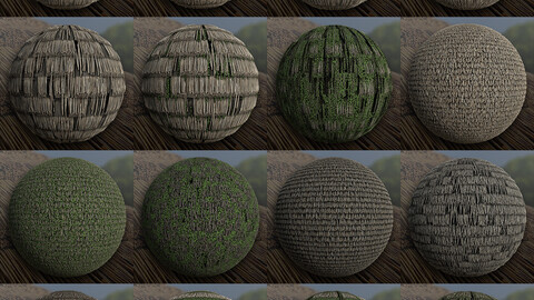 Thatch Roof PBR Textures and Substance