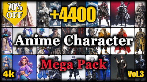 +4400 Anime Character Reference Image Pack - MEGA BUNDLE v.3 |4K|