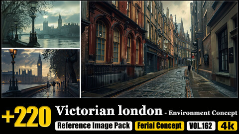 220 Victorian London - Environment Concept Reference Image Pack v.162 |4K|