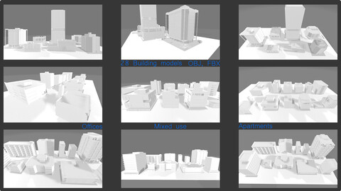 Office and Apartments buildings pack 2